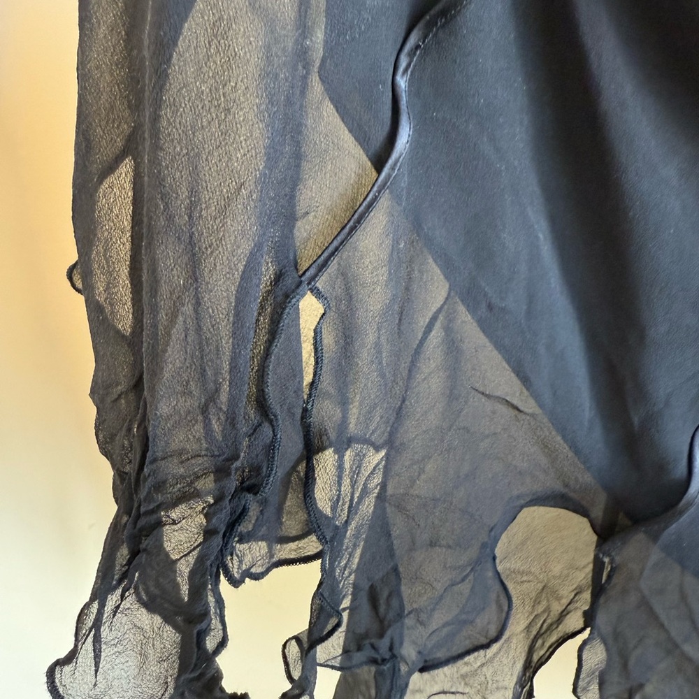 Vintage 90’s Black Silk Slip Dress - Picture 4 of 6